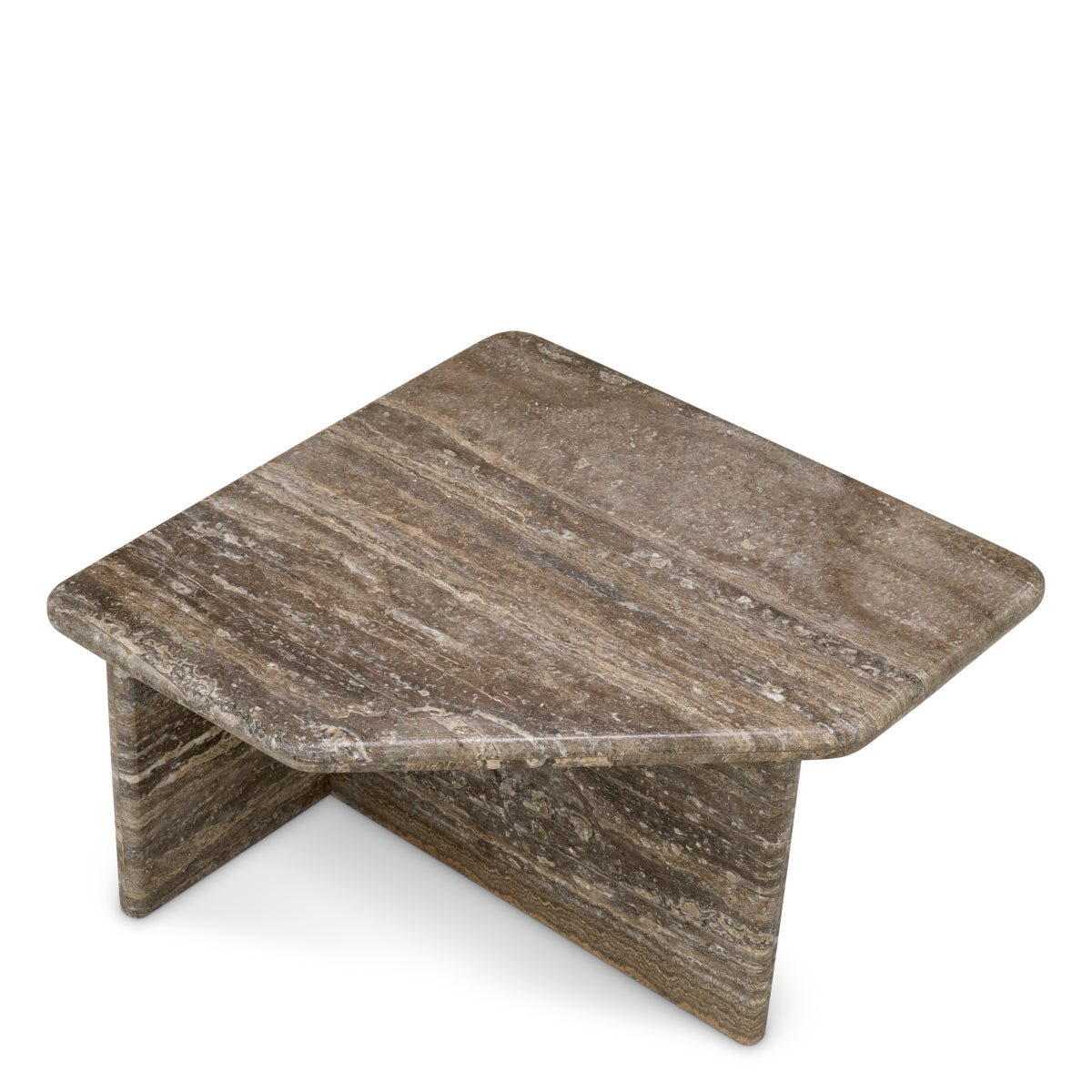 Silver Travertine Coffee Table Ciro | Cabothousefurniture.com