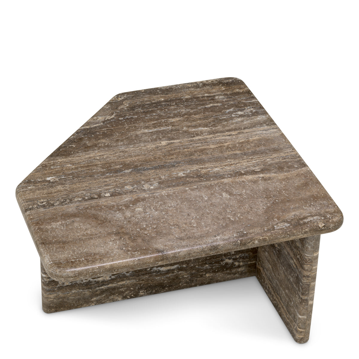 Silver Travertine Coffee Table Ciro | Cabothousefurniture.com