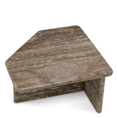 Silver Travertine Coffee Table Ciro | Cabothousefurniture.com