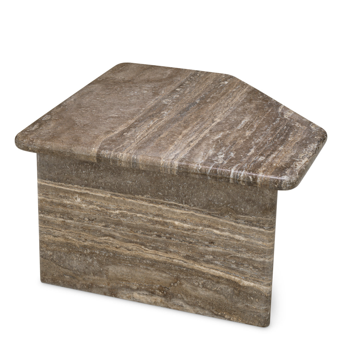 Silver Travertine Coffee Table Ciro | Cabothousefurniture.com