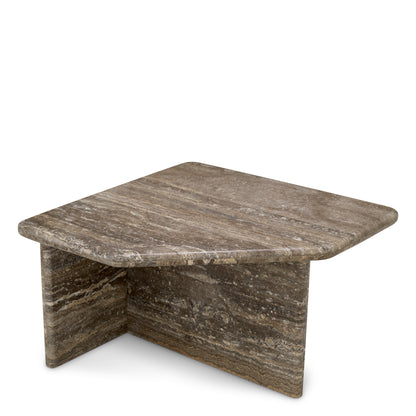 Silver Travertine Coffee Table Ciro | Cabothousefurniture.com