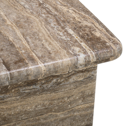 Silver Travertine Coffee Table Ciro | Cabothousefurniture.com