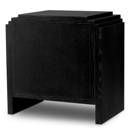 Oak Wooden Nightstand ArtDeco