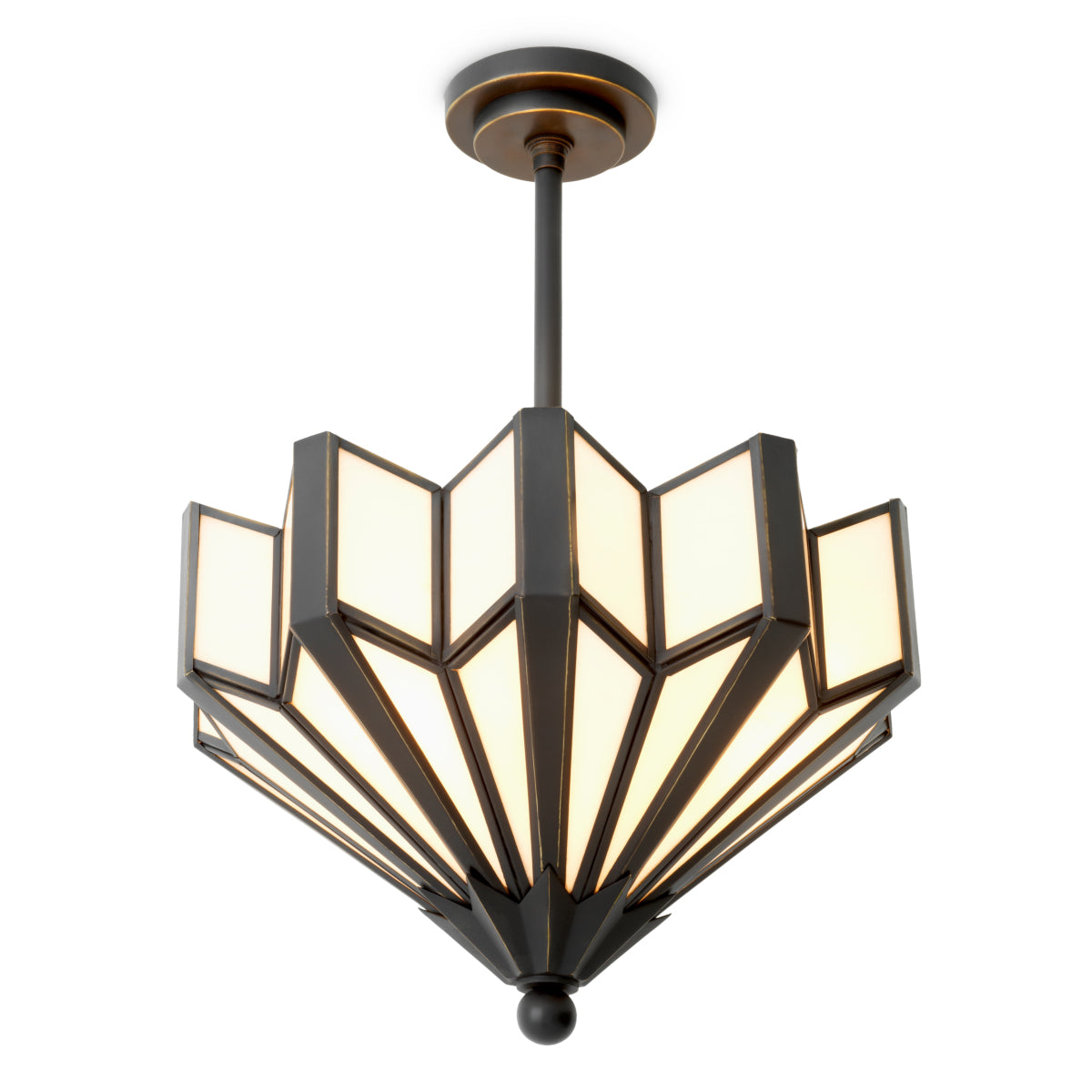 Glass Fan-Shaped Ceiling Lamp Victory | Cabothousefurniture.com