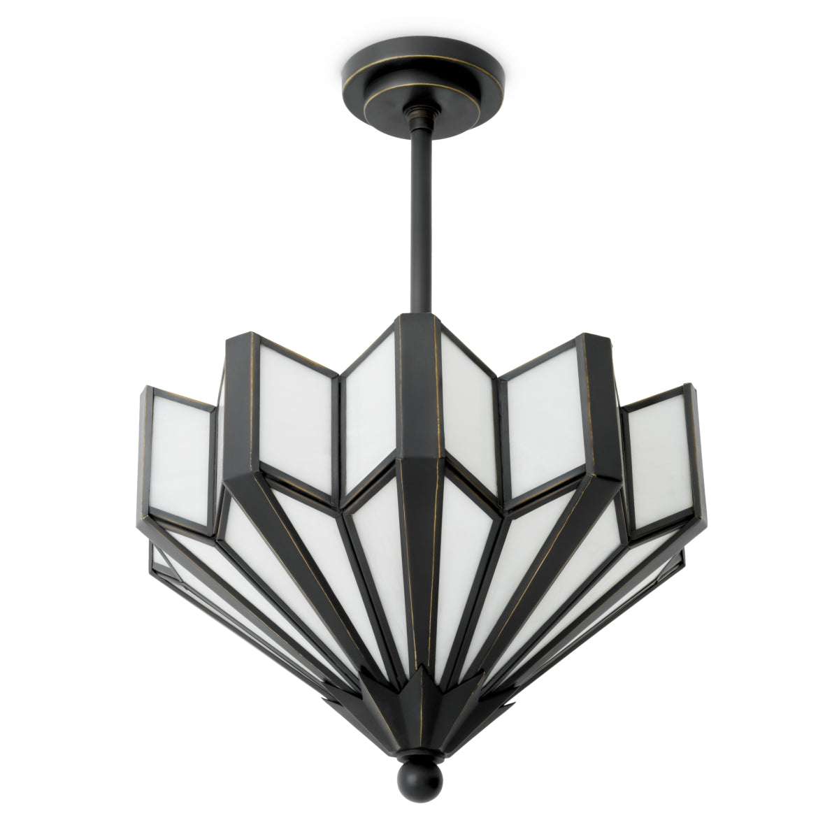 Glass Fan-Shaped Ceiling Lamp Victory | Cabothousefurniture.com