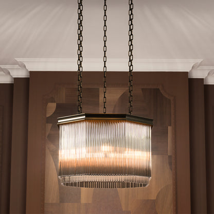 White Glass Rods Chandelier Estela | Cabothousefurniture.com
