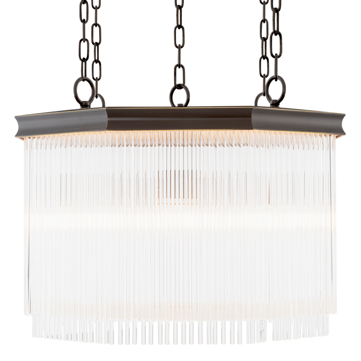 White Glass Rods Chandelier Estela | Cabothousefurniture.com
