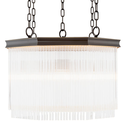 White Glass Rods Chandelier Estela | Cabothousefurniture.com