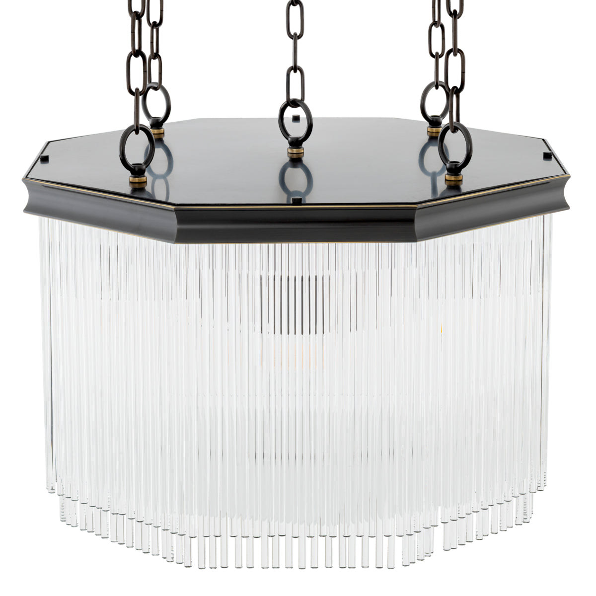 White Glass Rods Chandelier Estela | Cabothousefurniture.com