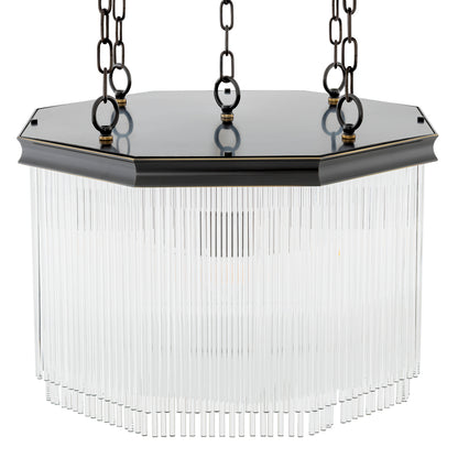White Glass Rods Chandelier Estela | Cabothousefurniture.com