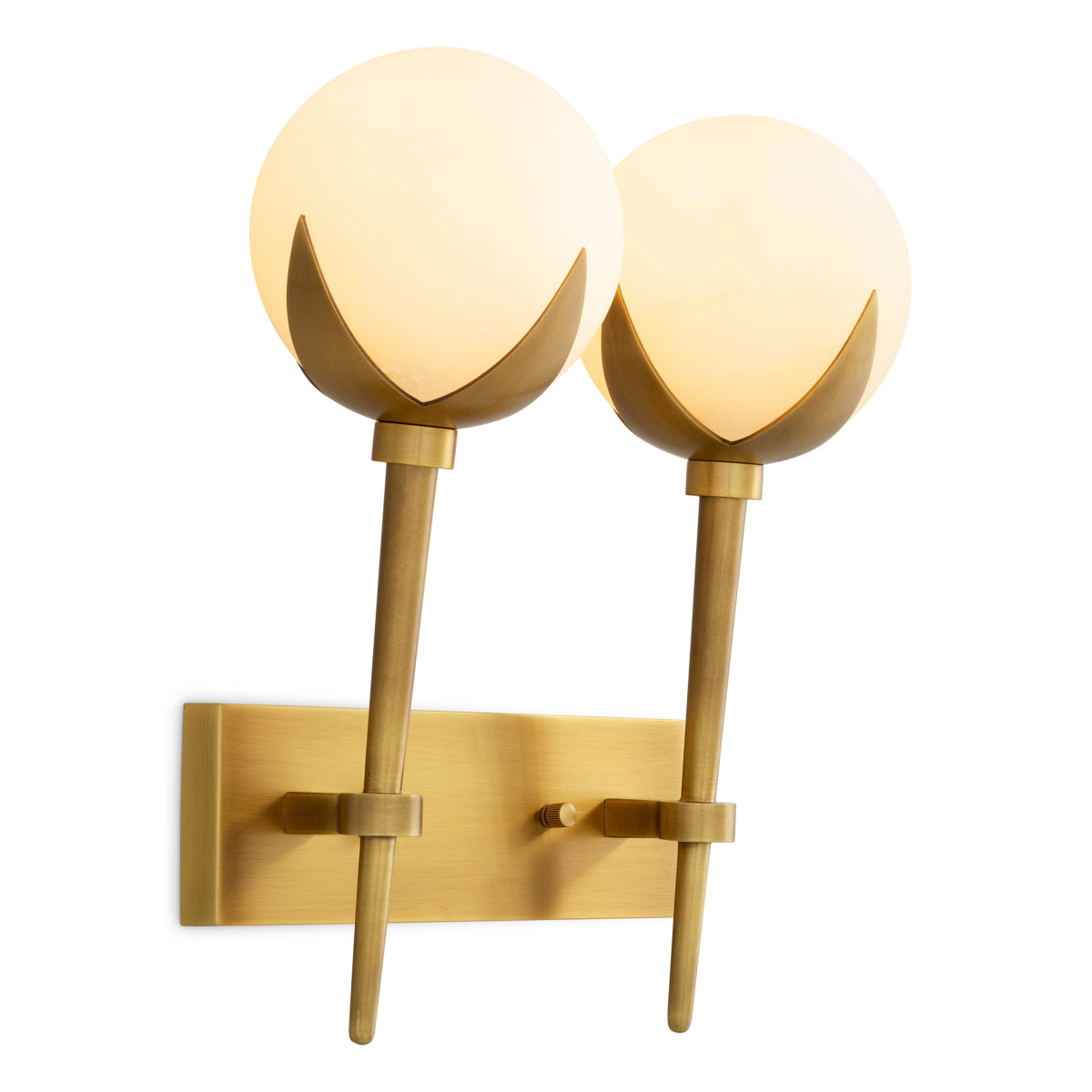 Brass Alabaster Wall Lamp Alesa | Cabothousefurniture.com