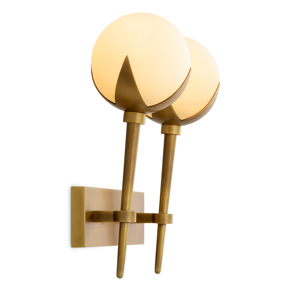 Brass Alabaster Wall Lamp Alesa | Cabothousefurniture.com
