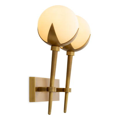 Brass Alabaster Wall Lamp Alesa | Cabothousefurniture.com