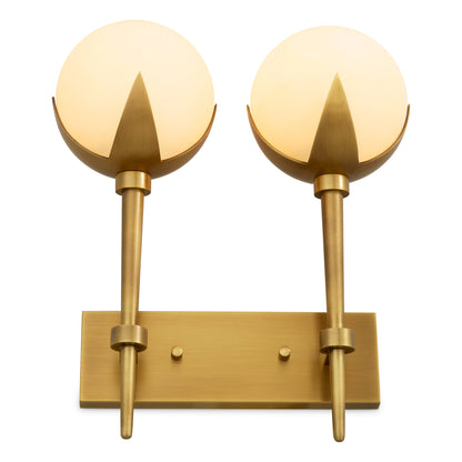 Brass Alabaster Wall Lamp Alesa | Cabothousefurniture.com
