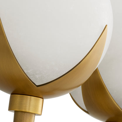 Brass Alabaster Wall Lamp Alesa | Cabothousefurniture.com