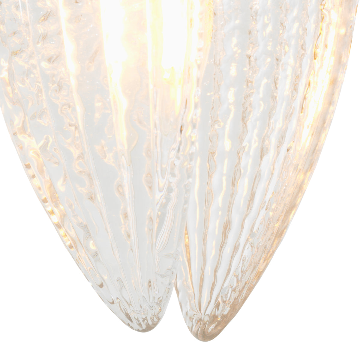 Clear Ribbed Glass Chandelier Persephone | Cabothousefurniture.com