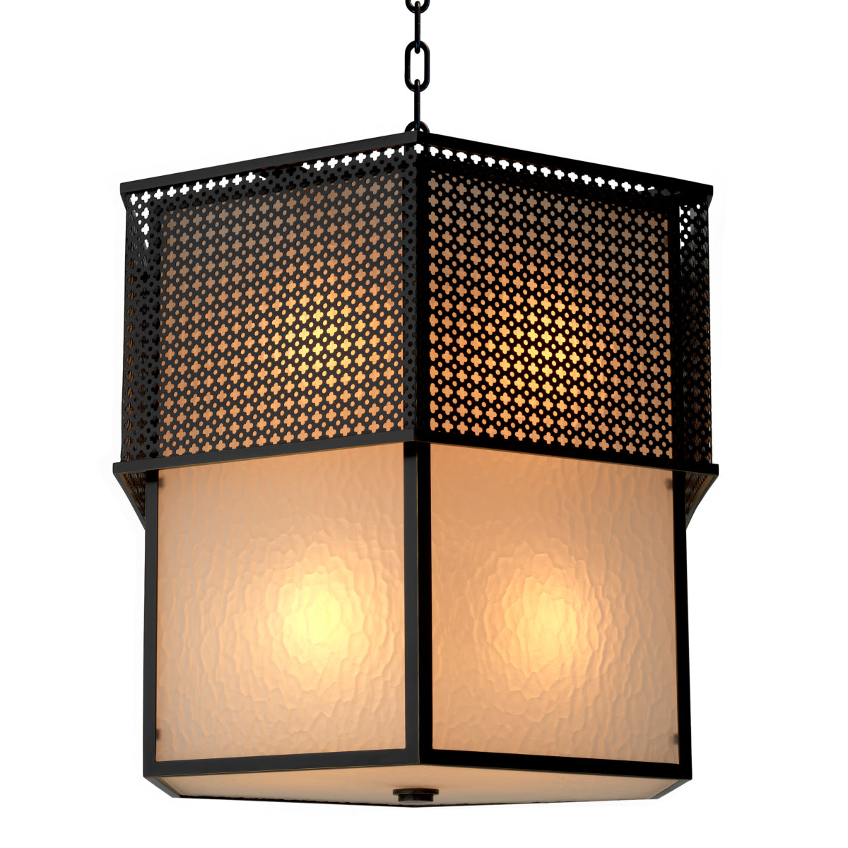 Bronze Frosted Glass Chandelier Minerva | Cabothousefurniture.com