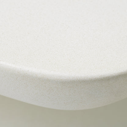 White Pebble Sculpted Coffee Table Azura | Cabothousefurniture.com