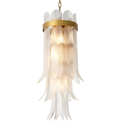 Hand-Cast Glass Chandelier Erika
