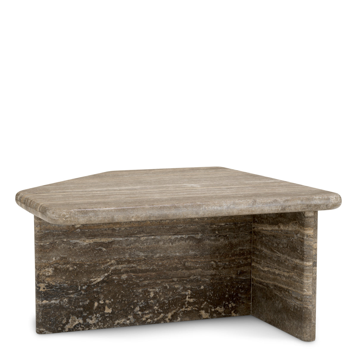 Silver Travertine Coffee Table Ciro | Cabothousefurniture.com