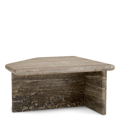 Silver Travertine Coffee Table Ciro | Cabothousefurniture.com