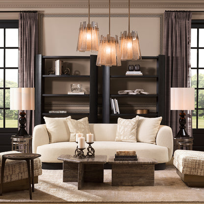 Silver Travertine Coffee Table Ciro | Cabothousefurniture.com