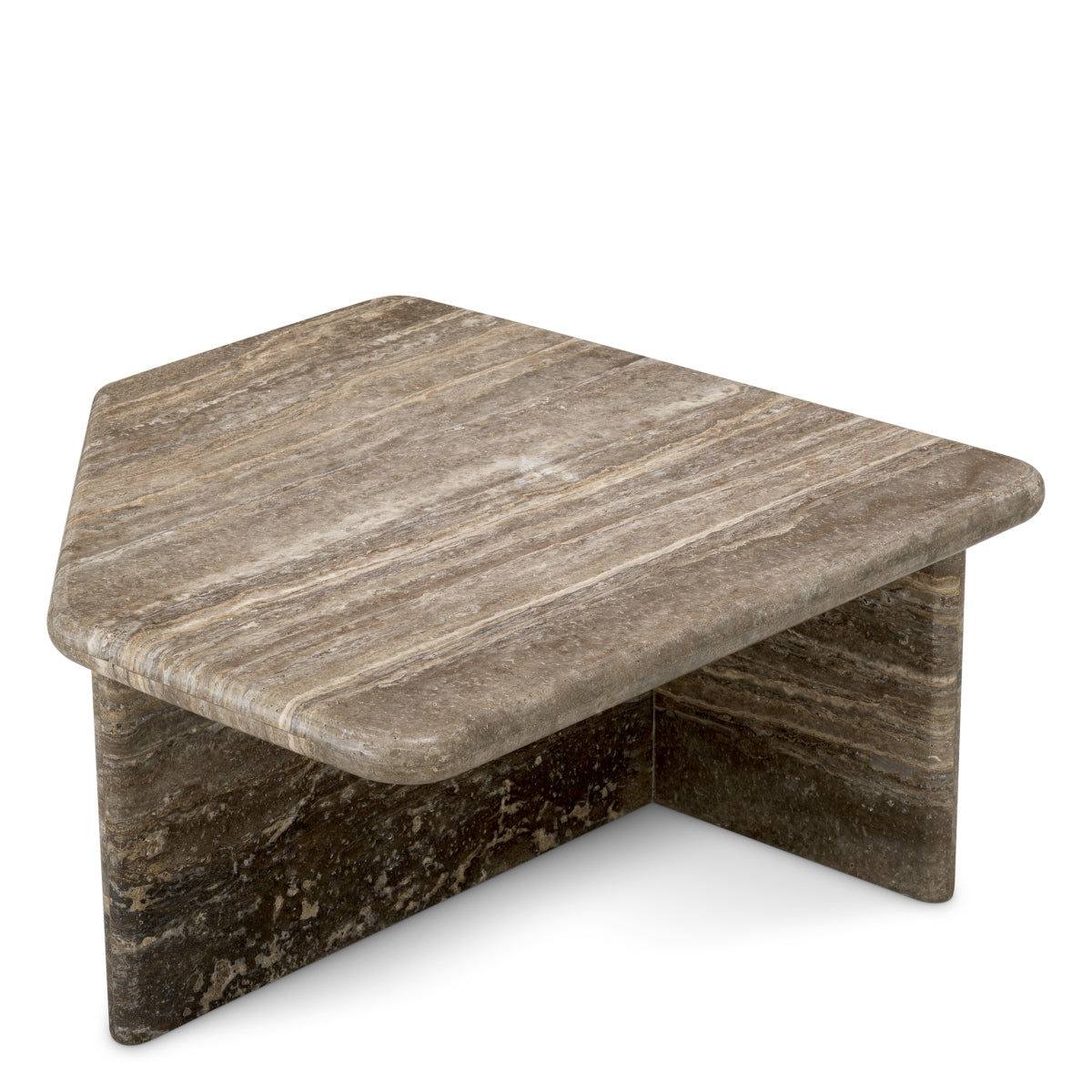 Silver Travertine Coffee Table Ciro | Cabothousefurniture.com