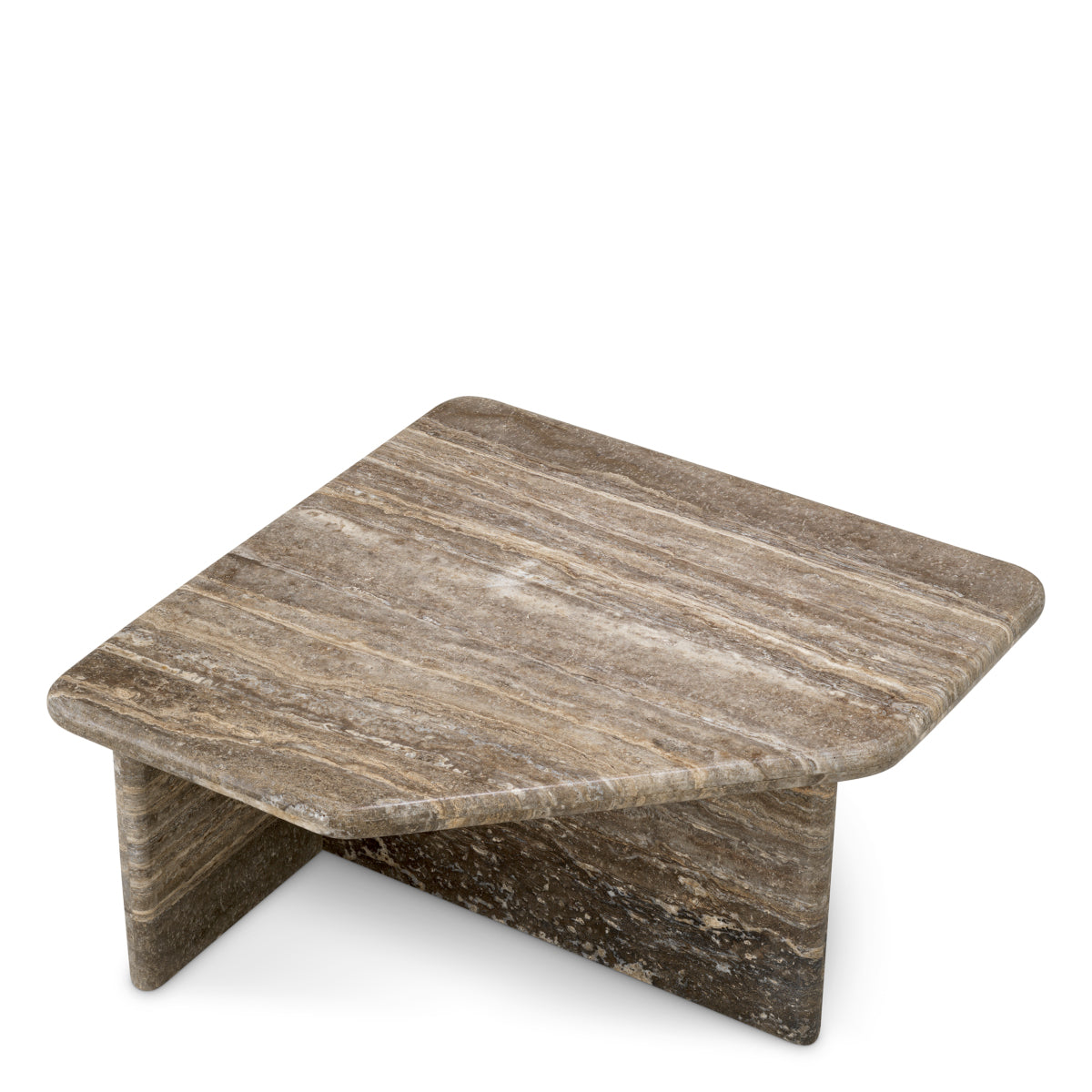 Silver Travertine Coffee Table Ciro | Cabothousefurniture.com