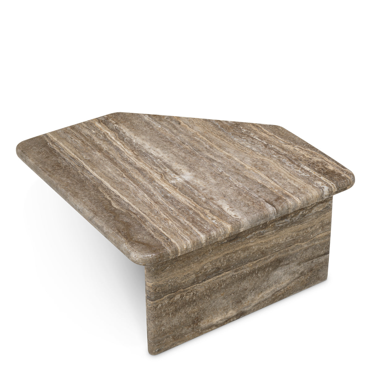 Silver Travertine Coffee Table Ciro | Cabothousefurniture.com