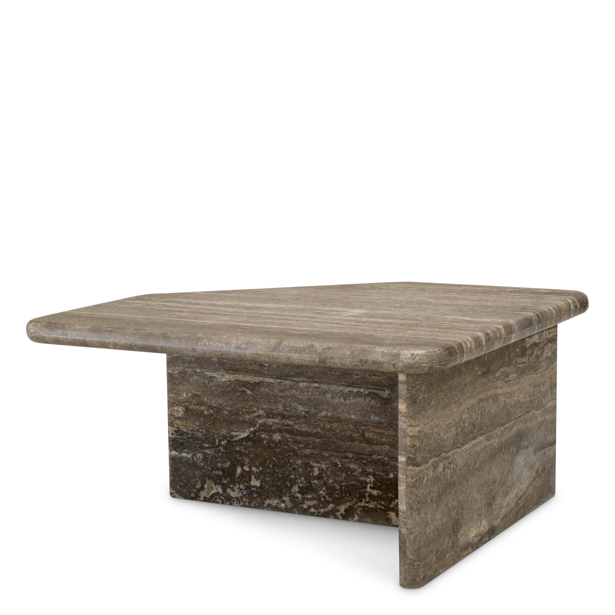 Silver Travertine Coffee Table Ciro | Cabothousefurniture.com