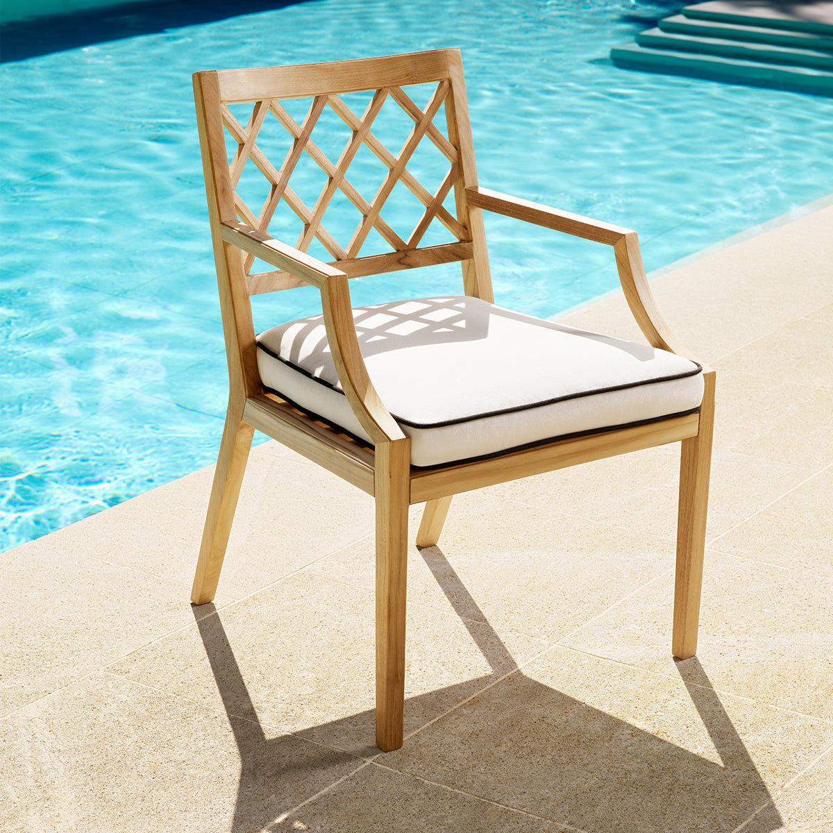 Teak Outdoor Dining Chair Paladium | Cabothousefurniture.com