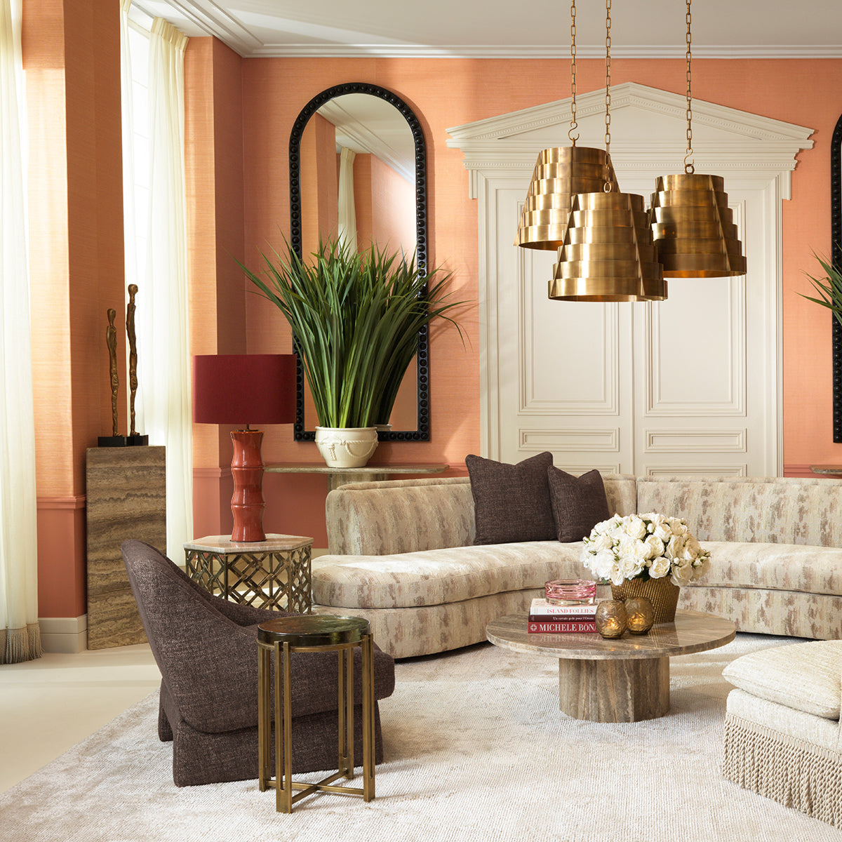 Silver Travertine Column Northbridge | Cabothousefurniture.com