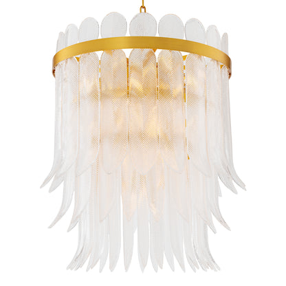 Hand-Cast Glass Chandelier Erika