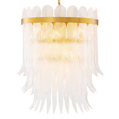 Hand-Cast Glass Chandelier Erika