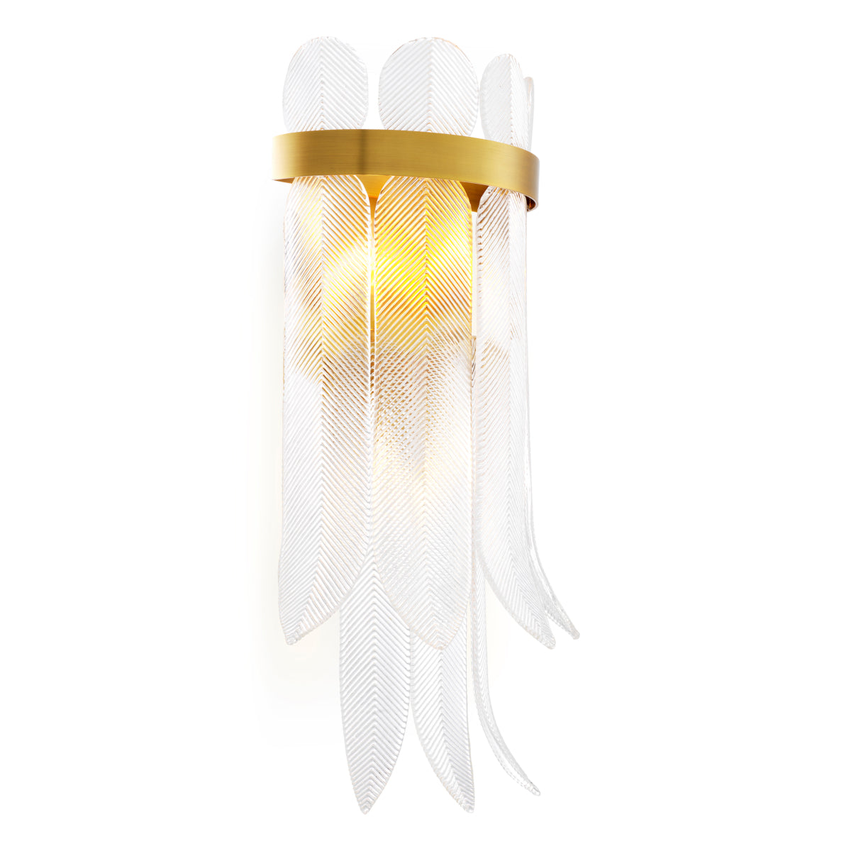 Brass Feather Wall Lamp Erika | Cabothousefurniture.com