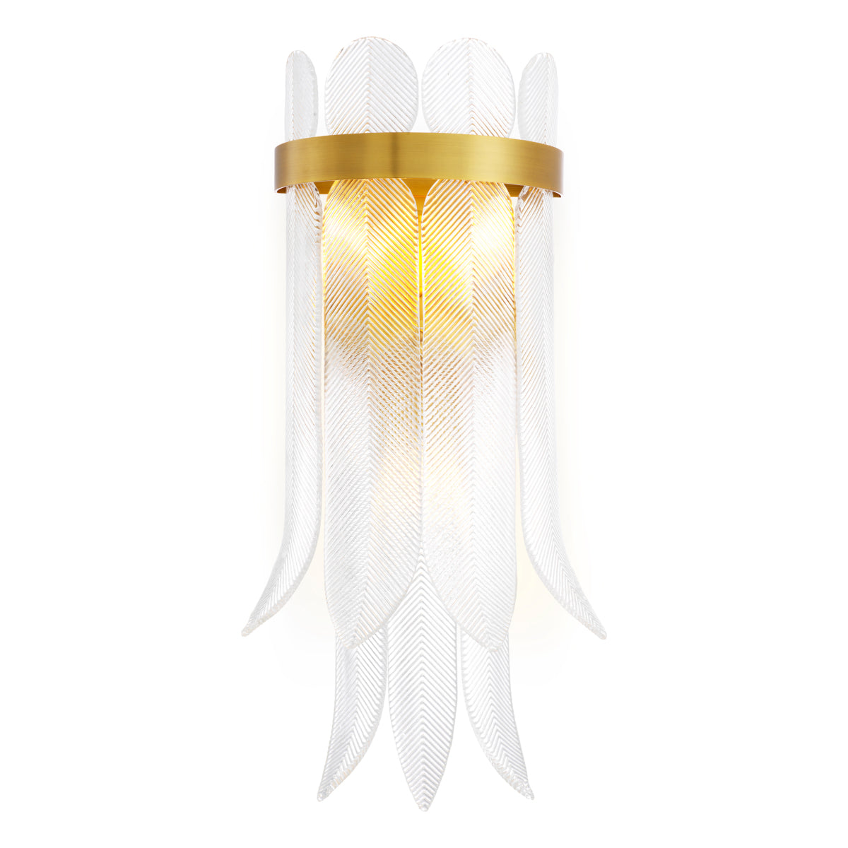 Brass Feather Wall Lamp Erika | Cabothousefurniture.com