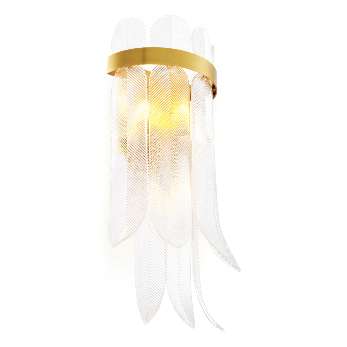 Brass Feather Wall Lamp Erika | Cabothousefurniture.com