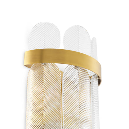 Brass Feather Wall Lamp Erika