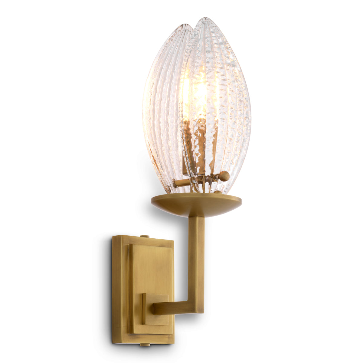 Ribbed Glass Wall Lamp Persephone | Cabothousefurniture.com