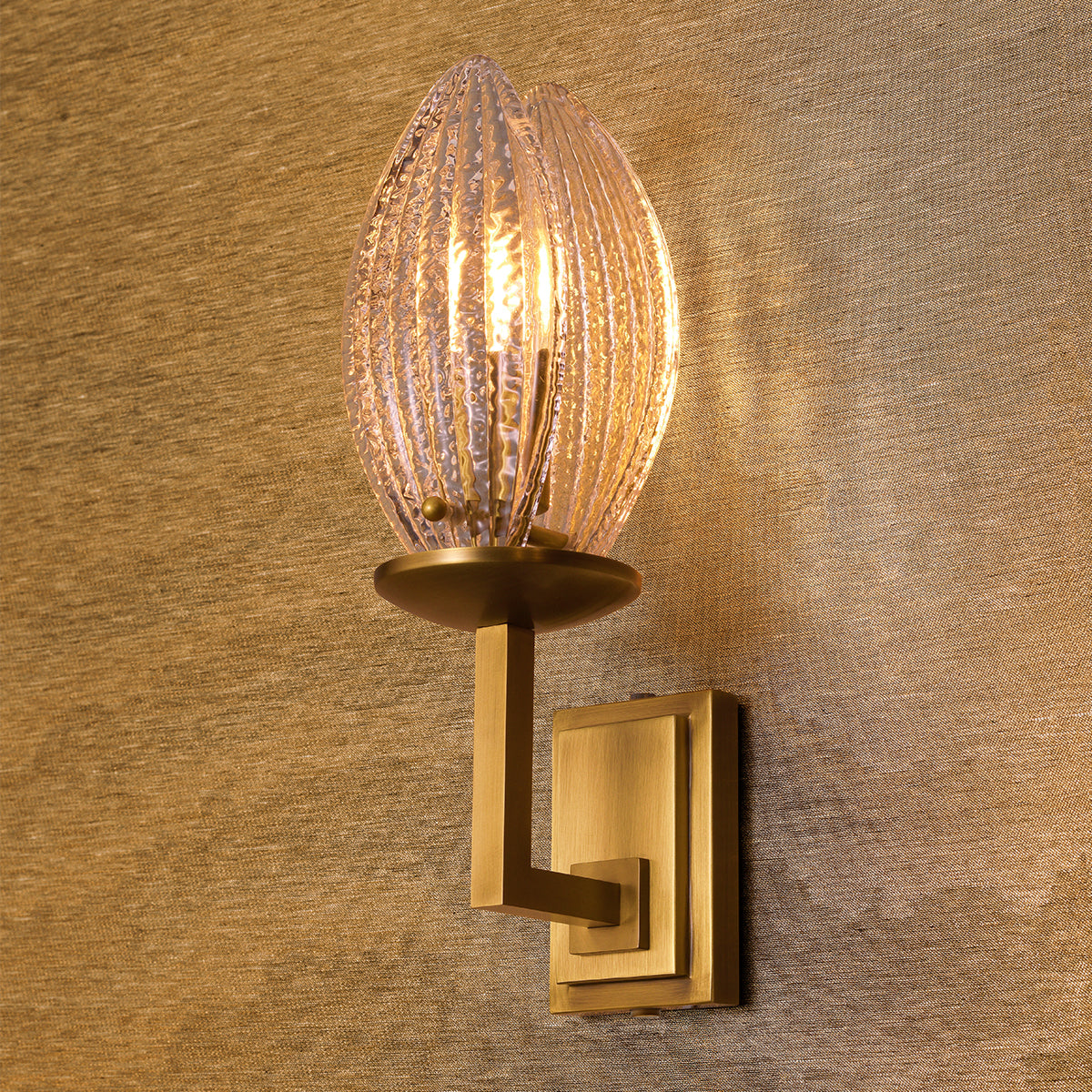 Ribbed Glass Wall Lamp Persephone | Cabothousefurniture.com