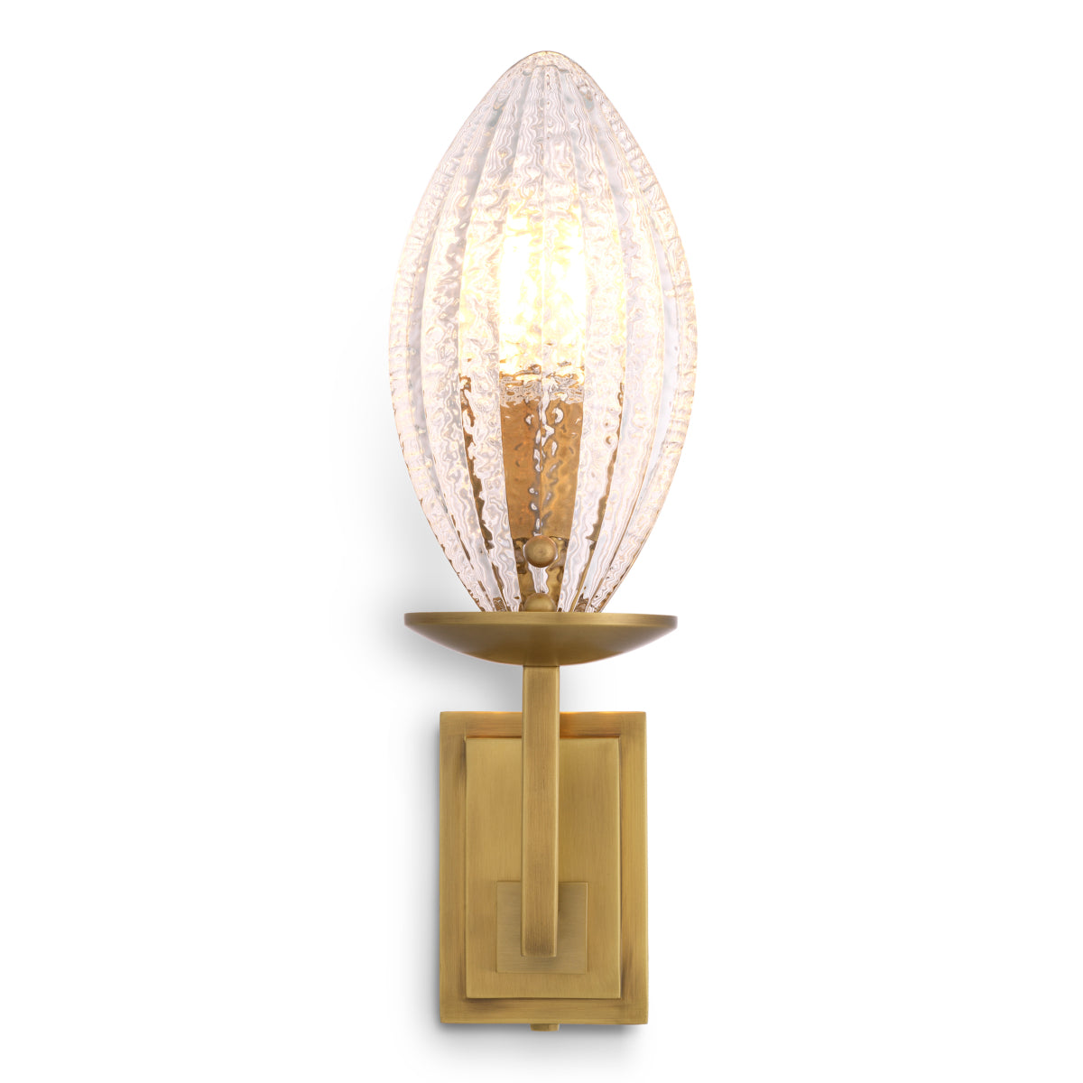 Ribbed Glass Wall Lamp Persephone | Cabothousefurniture.com