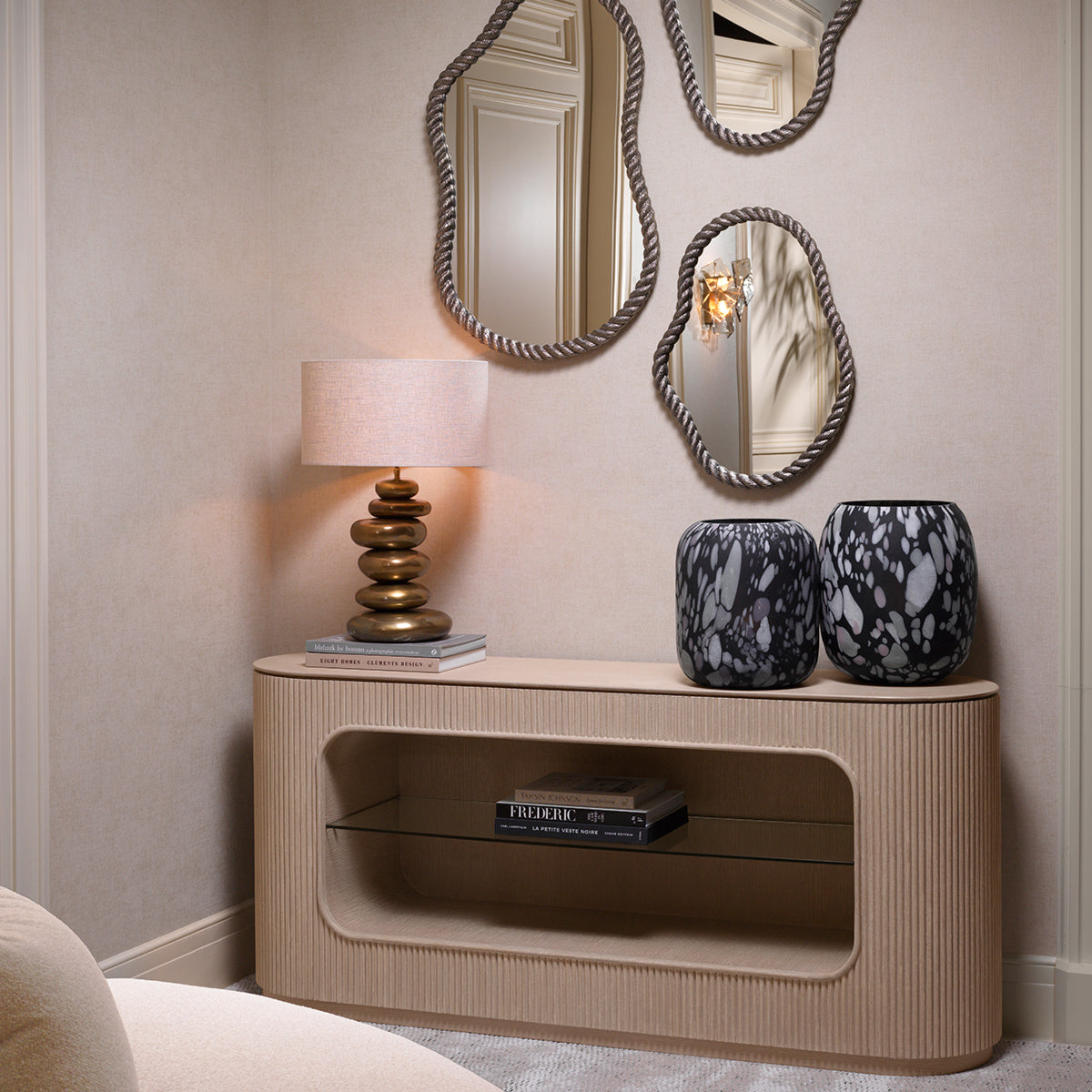 Antique Nickel Mirror Elvington