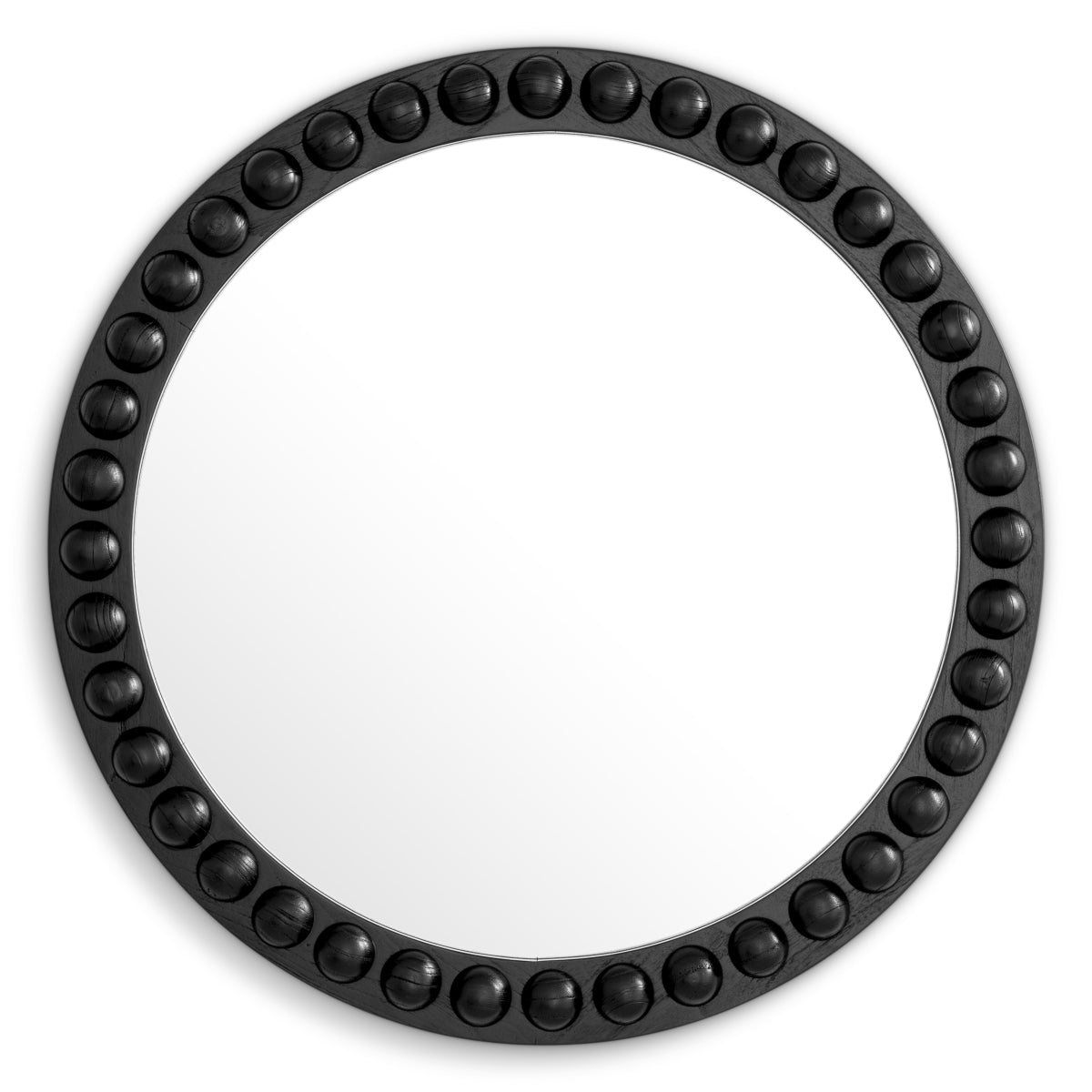 Round Wooden Framed Mirror Kenton