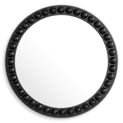 Round Wooden Framed Mirror Kenton