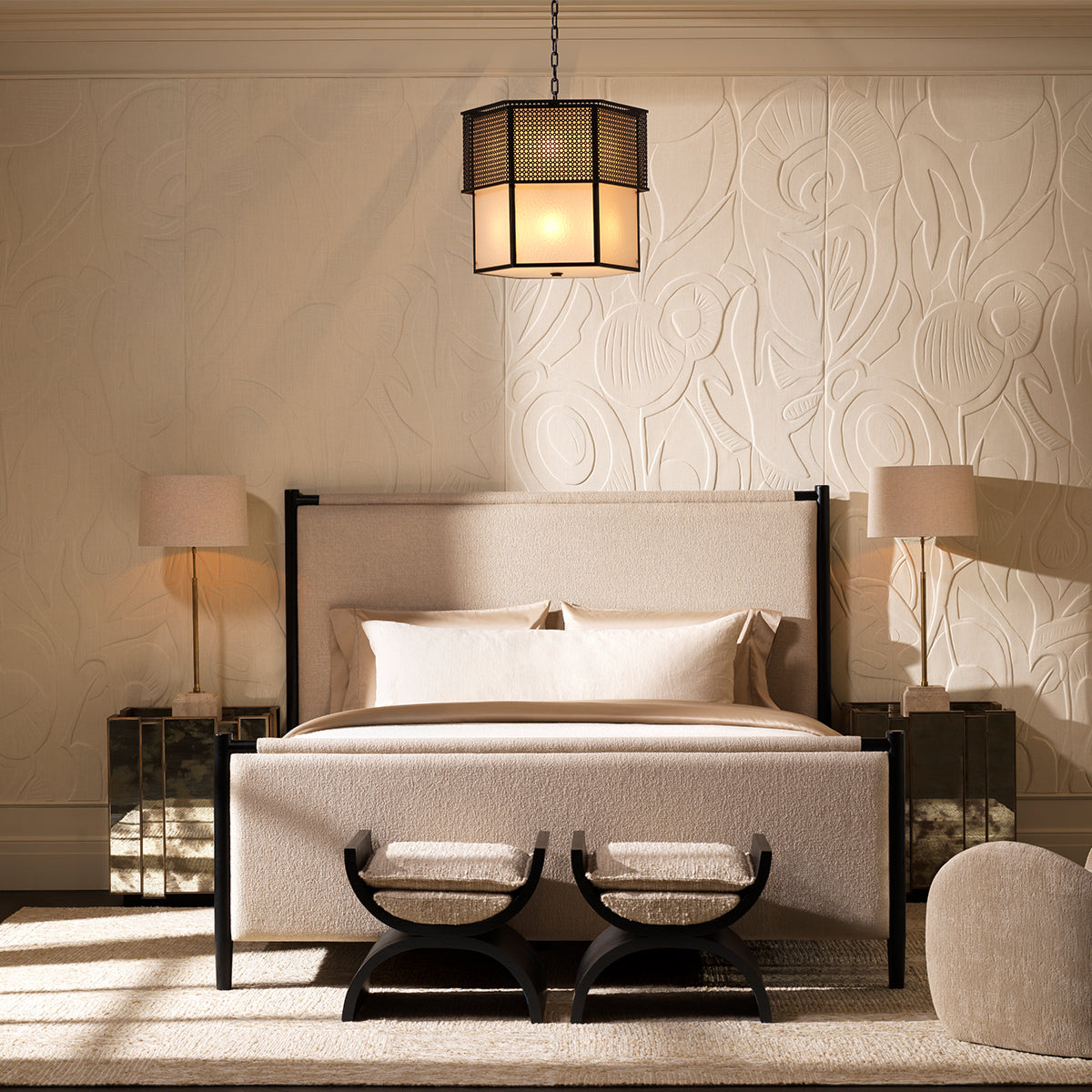 Brushed Brass Nightstand Nottingham | Cabothousefurniture.com