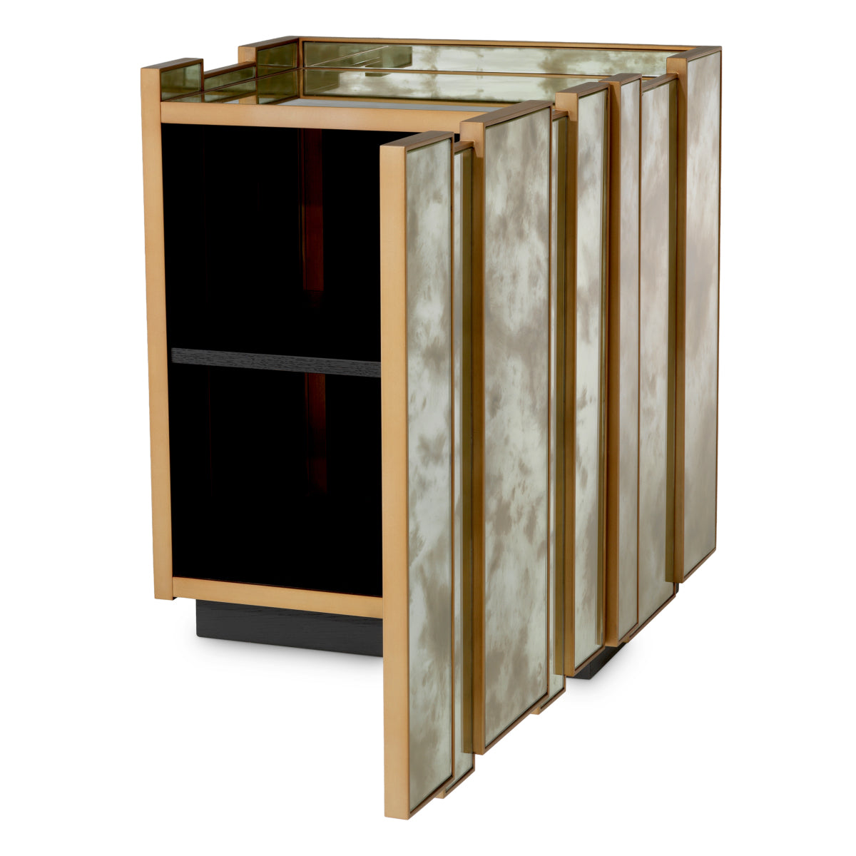 Brushed Brass Nightstand Nottingham | Cabothousefurniture.com