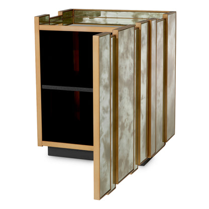 Brushed Brass Nightstand Nottingham | Cabothousefurniture.com