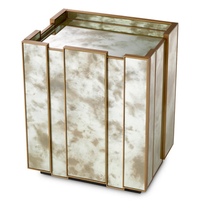Brushed Brass Nightstand Nottingham | Cabothousefurniture.com