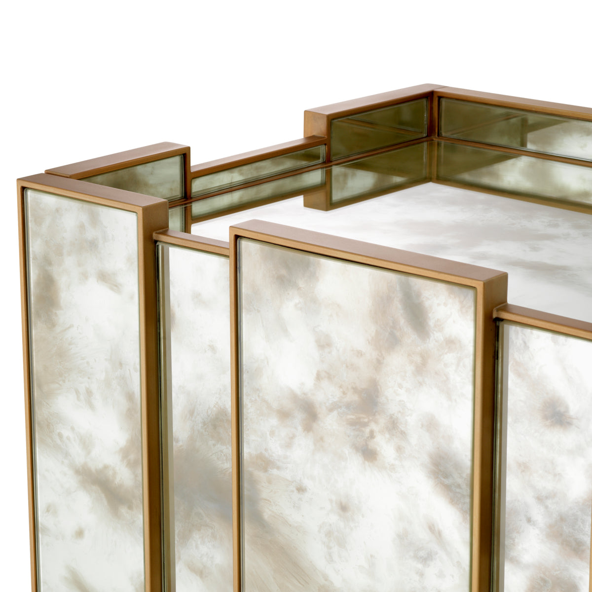 Brushed Brass Nightstand Nottingham | Cabothousefurniture.com