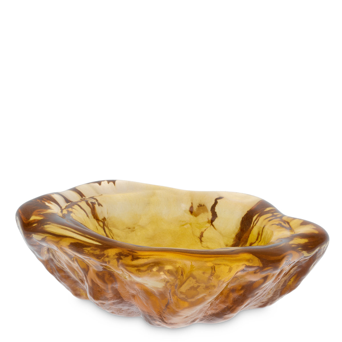 Warm Brown Glass Bowl Courtier | Cabothousefurniture.com